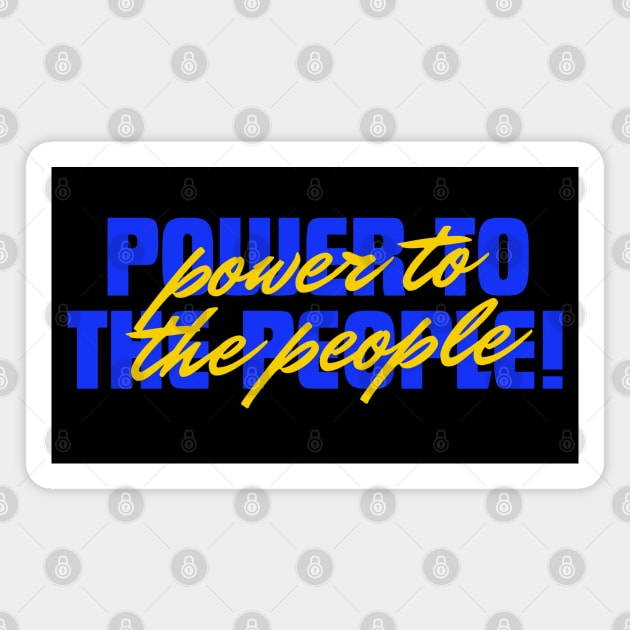 Empowering Activism: Power to the People Magnet by NotUrOrdinaryDesign